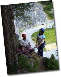 abseiling and rockclimbing at shielbaggan oec